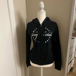 Aeropostale Black Zip-Up Hoodie